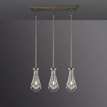 rain drops 3 lights rectangular chandelier