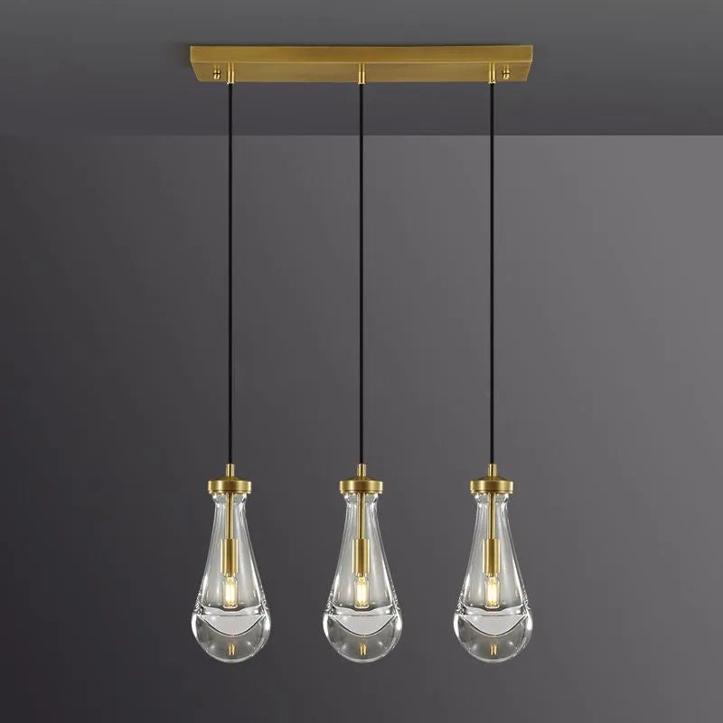 rain drops 3 lights rectangular chandelier