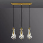 rain drops 3 lights rectangular chandelier