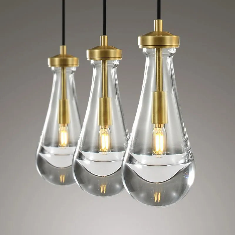 rain drops 3 lights rectangular chandelier