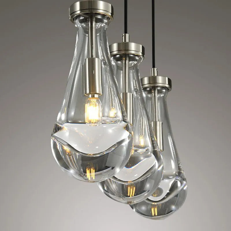 rain drops 3 lights rectangular chandelier