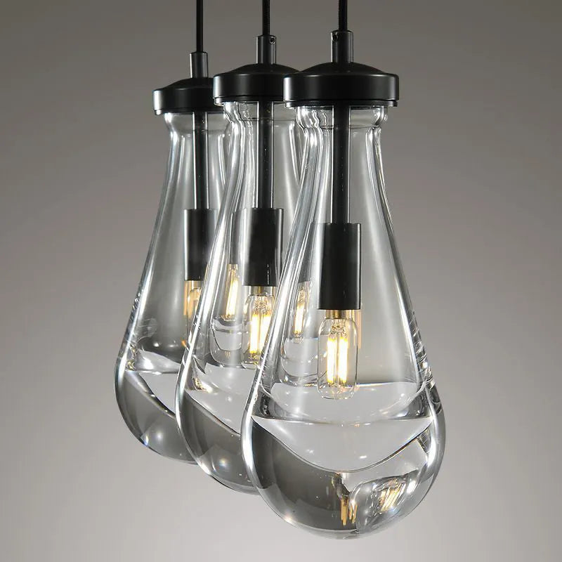rain drops 3 lights rectangular chandelier