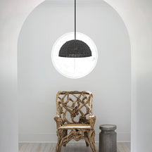 Raquel Artisan Woven Bead Dome Pendant Light