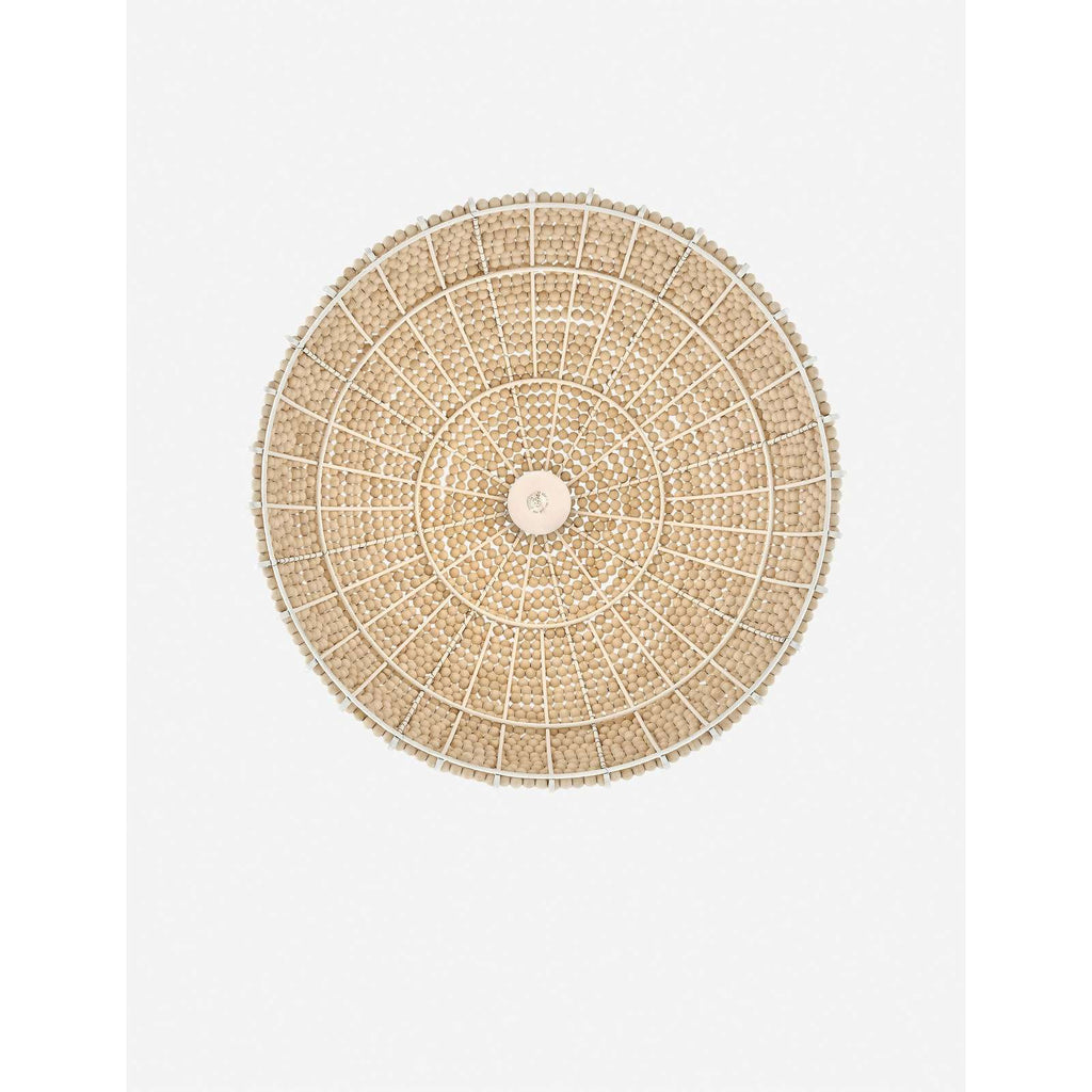 Raquel Woven Bead Dome Pendant Light — Artisan Hanging Light with Warm Dappled Glow