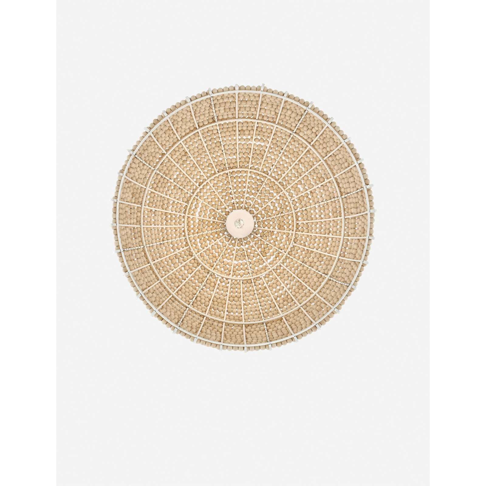 Raquel Woven Bead Dome Pendant Light — Artisan Hanging Light with Warm Dappled Glow
