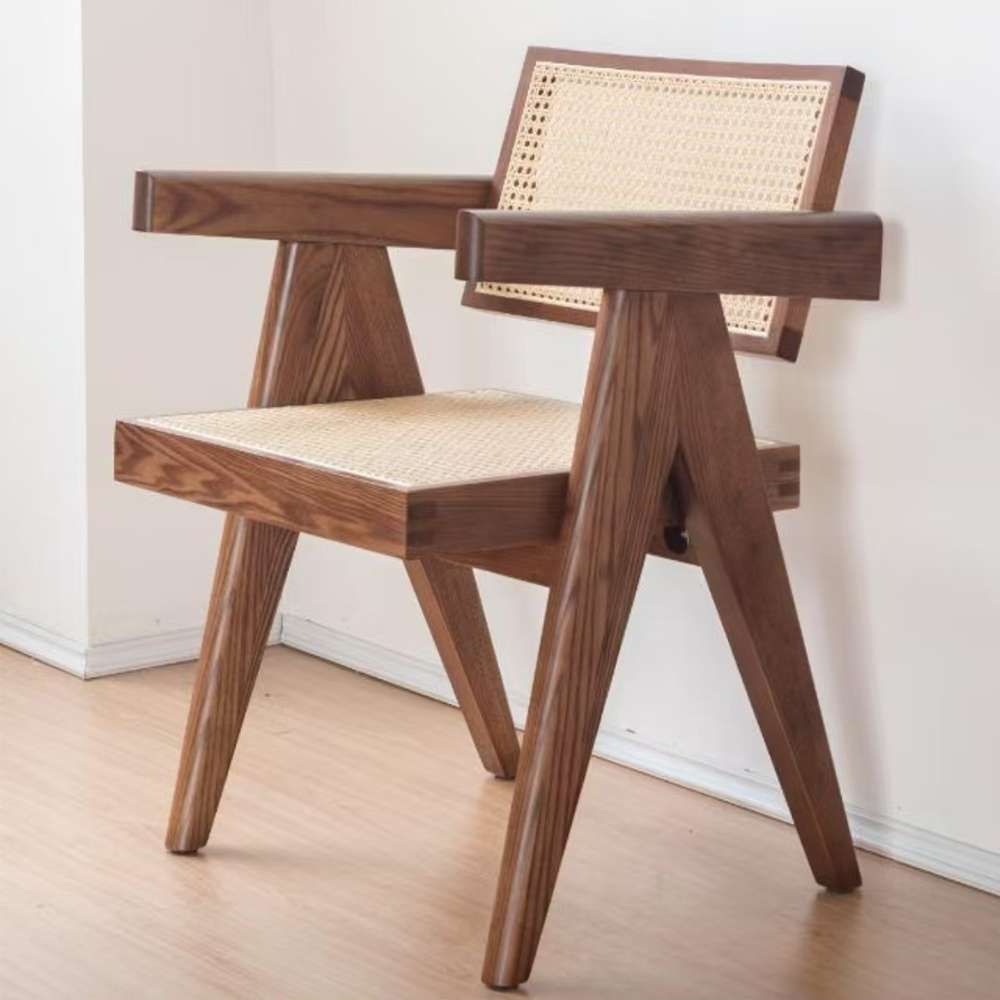 brown leather accent chair