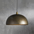recycled metal dome pendant