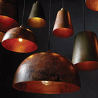 recycled metal dome pendant
