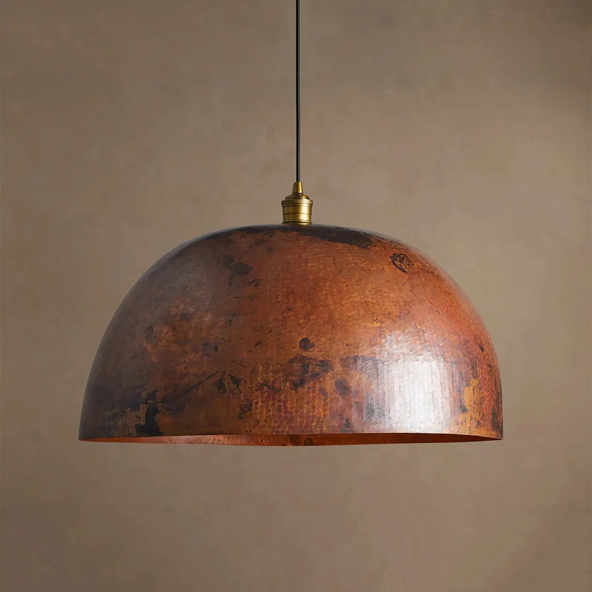 Recycled Metal Dome Pendant