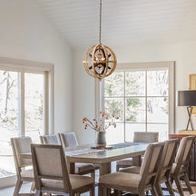 vintage weathered wood chandelier