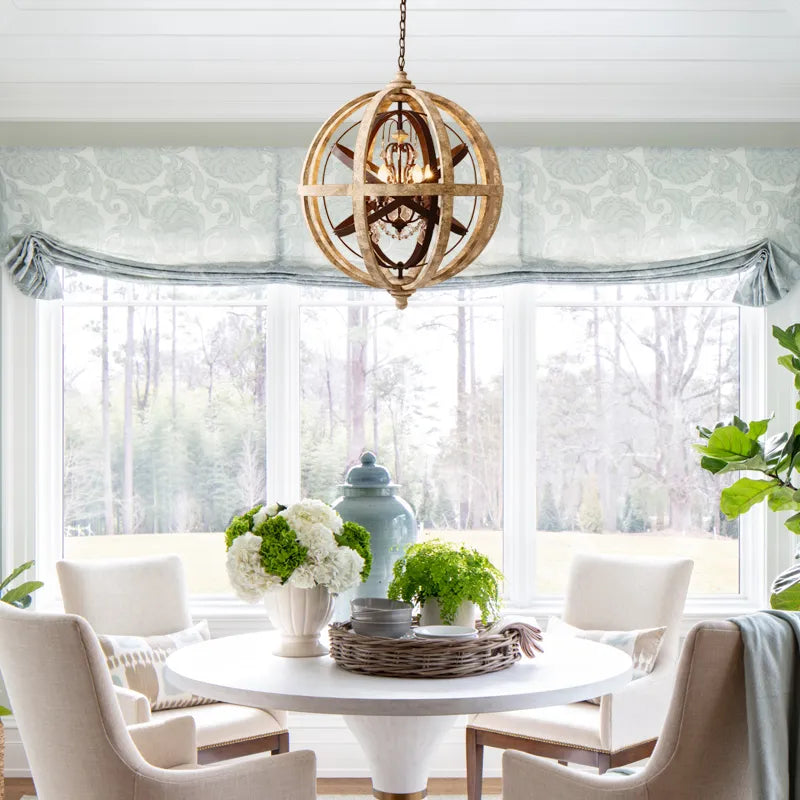 wood chandelier