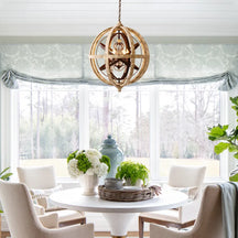 wood chandelier