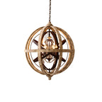 wood chandelier