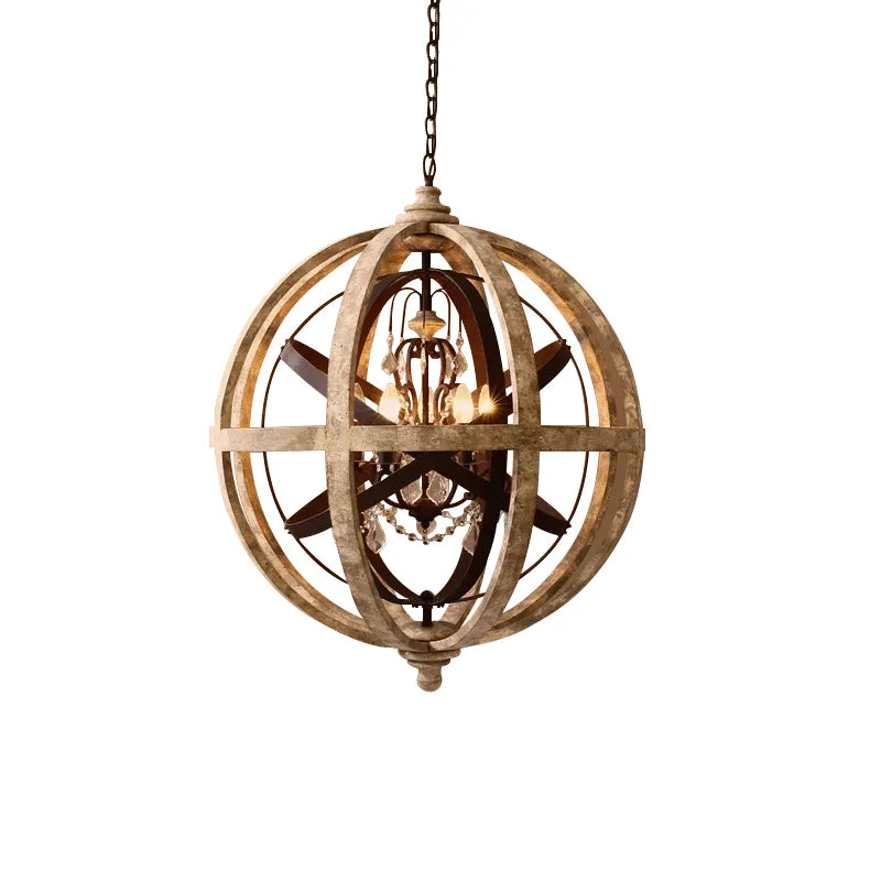 wood chandelier