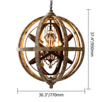 vintage weathered wood chandelier