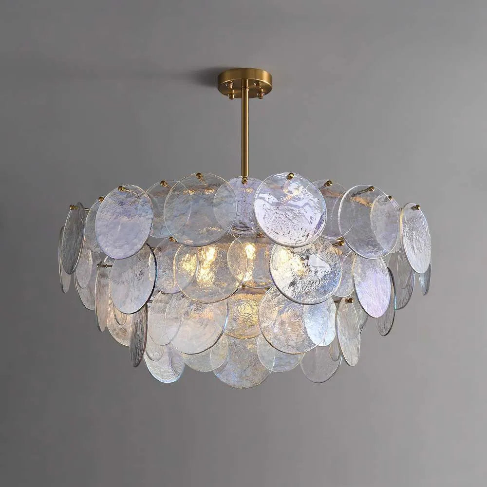 rippled round chandelier