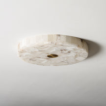Round Alabaster Flush Mount Celing Light