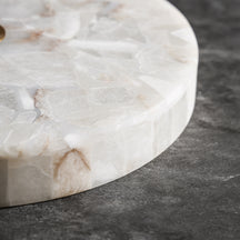 Round Alabaster Flush Mount Celing Light
