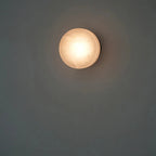 Round Alabaster Texture Wall Lamp – Modern LED with Spanish Luxury Design - View 2