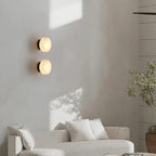 Round Alabaster Texture Wall Lamp – Modern LED with Spanish Luxury Design - View 4