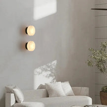 Round Alabaster Texture Wall Lamp – Modern LED with Spanish Luxury Design - View 4