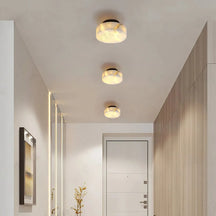 Round Alabaster Texture Wall Lamp – Modern LED with Spanish Luxury Design - View 5