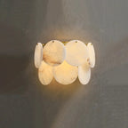 Round Alabaster Wall Lamp | Double-Layer Elegant Accent Lighting