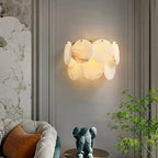 Round Alabaster Wall Lamp | Double-Layer Elegant Accent Lighting - View 3