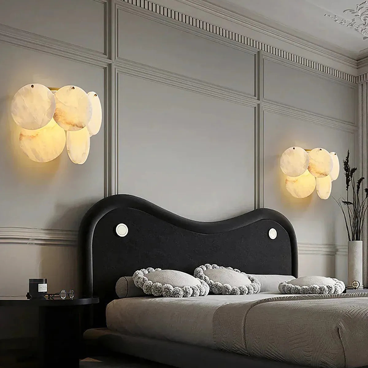 Round Alabaster Wall Lamp | Double-Layer Elegant Accent Lighting - View 4