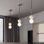 designer marble and glass chandelier