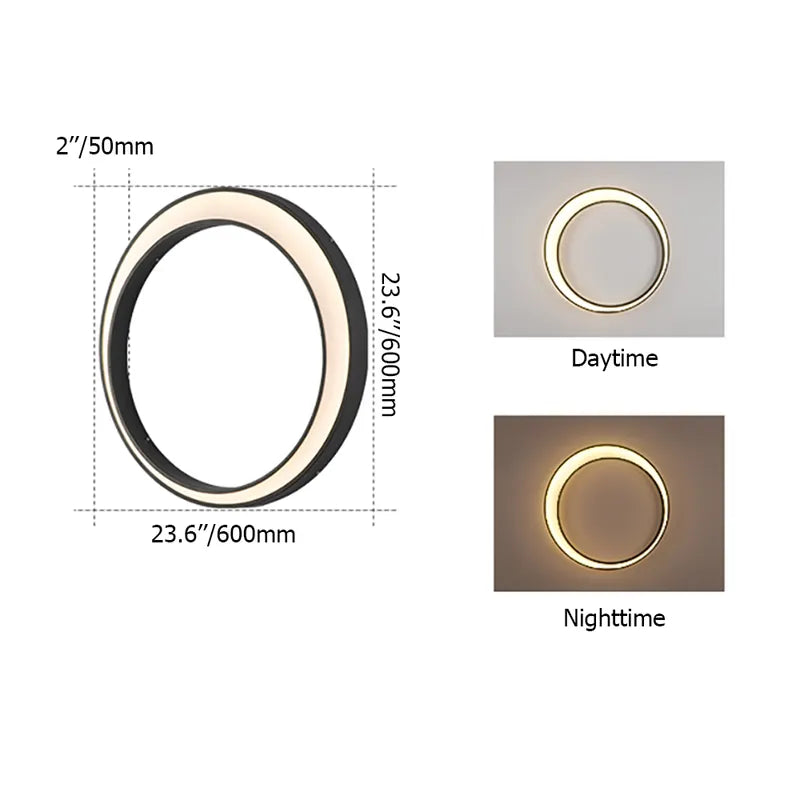 round gray waterproof wall sconce
