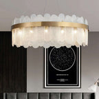 modern round glass chandelier
