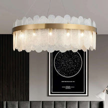 modern round glass chandelier