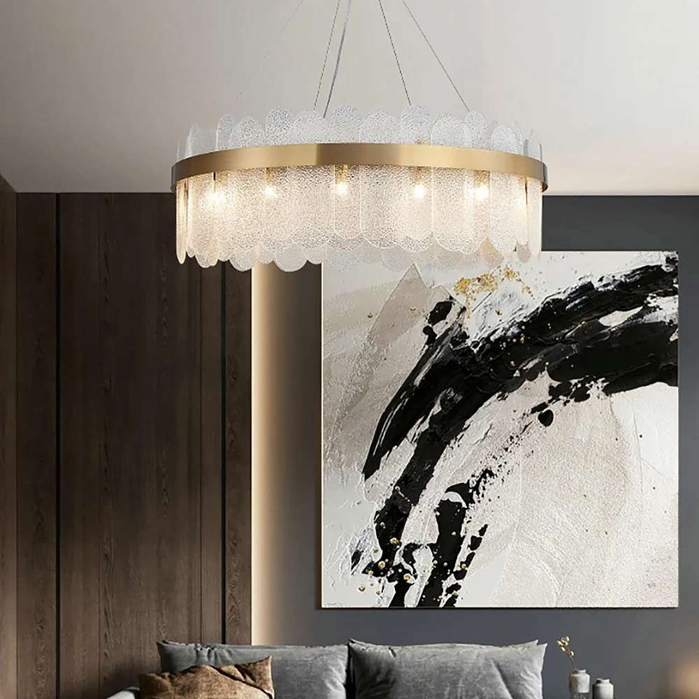 luxury tiered glass ceiling light