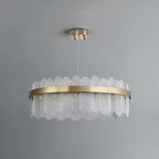 clear glass tiered chandelier