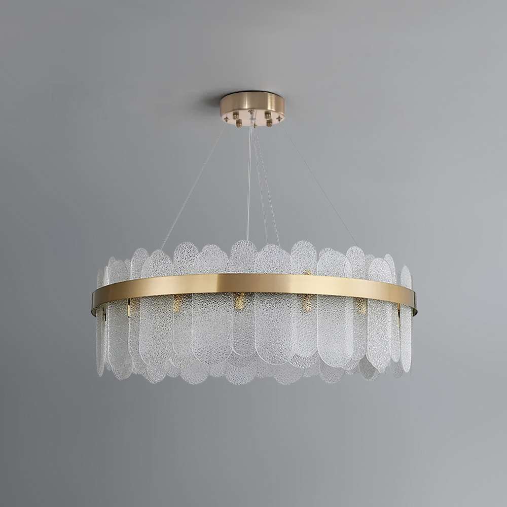 clear glass tiered chandelier