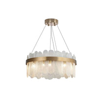 round glass hanging light fixture