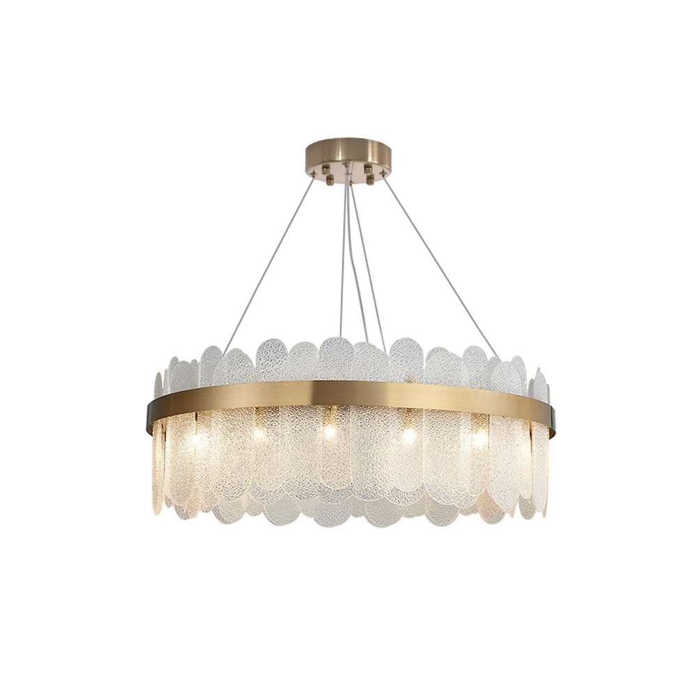 layered glass pendant chandelier
