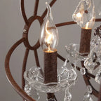 rustic clear crystal metal orb chandelier