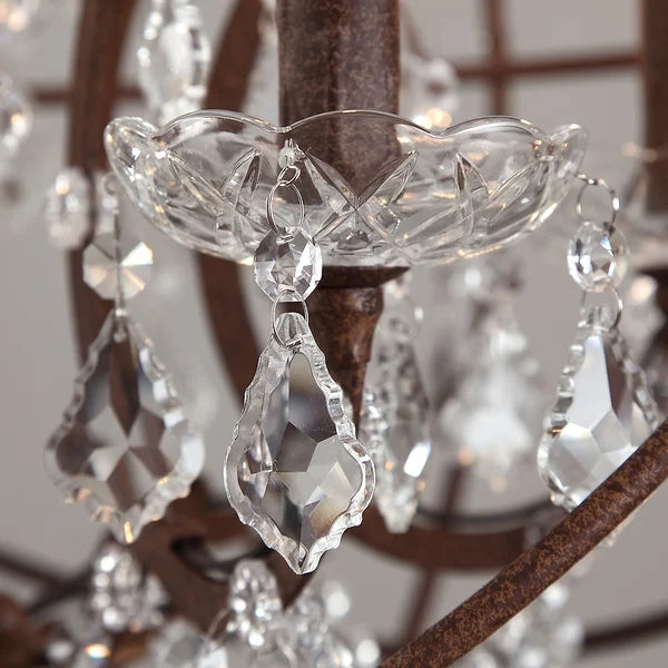 rustic orb chandelier