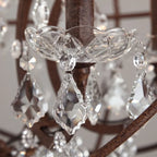 rustic orb chandelier