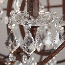 rustic orb chandelier