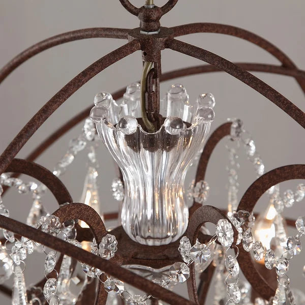 rustic clear crystal chandelier