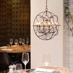 rustic clear crystal metal chandelier