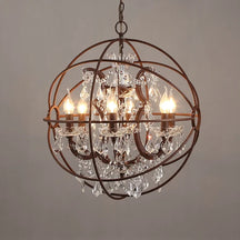 rustic clear crystal metal chandelier