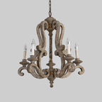 distressed brown chandelier