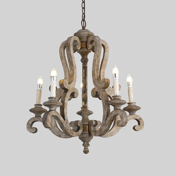 brown candle chandelier