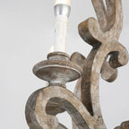 distressed 5-light chandelier