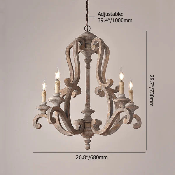 rustic candle chandelier
