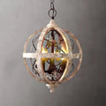 rustic globe chandelier